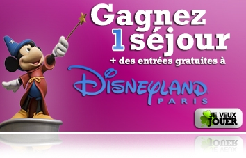 1 s&eacute;jour pour 2 personnes &agrave; Disneyland Paris.